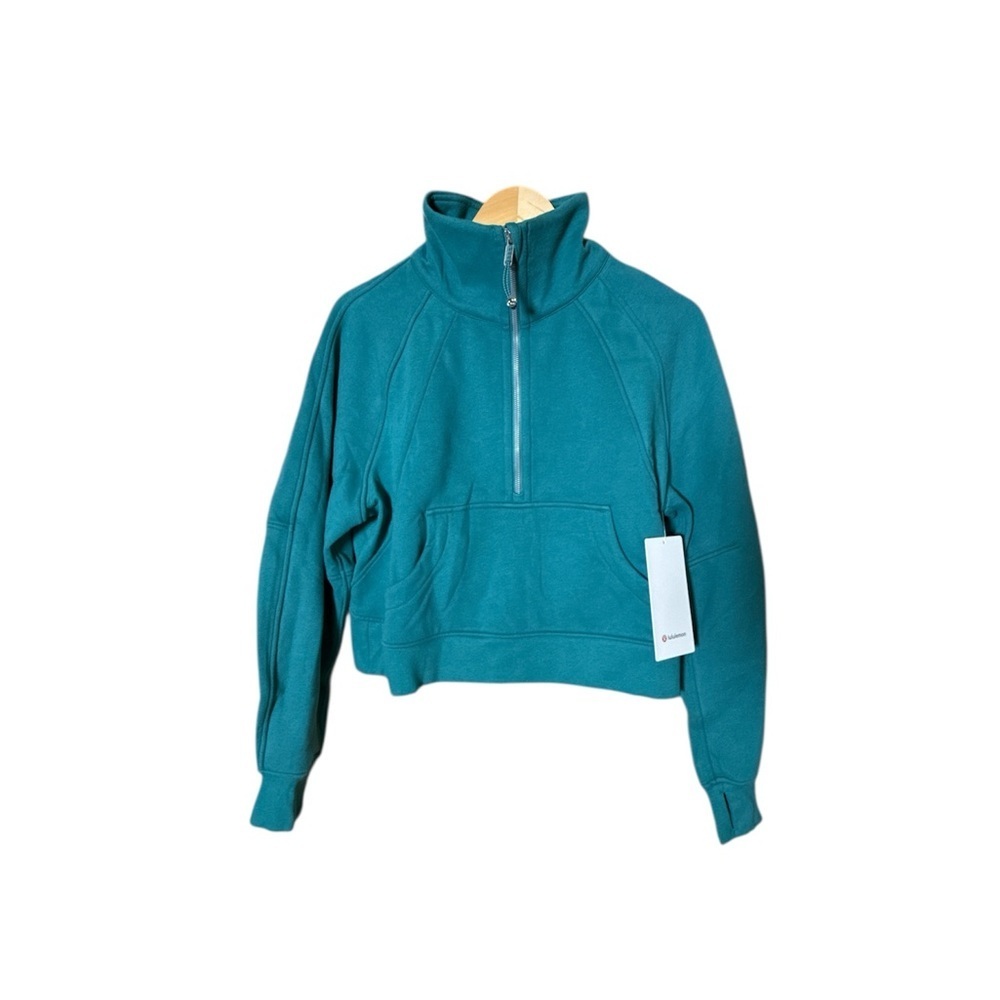 Lululemon Scuba Oversized Funnel Neck Half Zip — NWT, Teal Lagoon, xs/sm - Picture 4 of 7